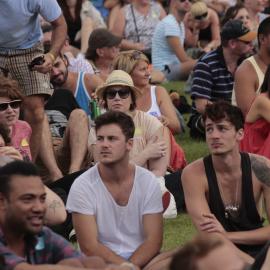 Crowds enjoying the shows, Victoria Park, Mardi Gras Fair Day, 2012