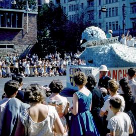 Waratah Spring Festival parade, Park Street Sydney, circa 1957