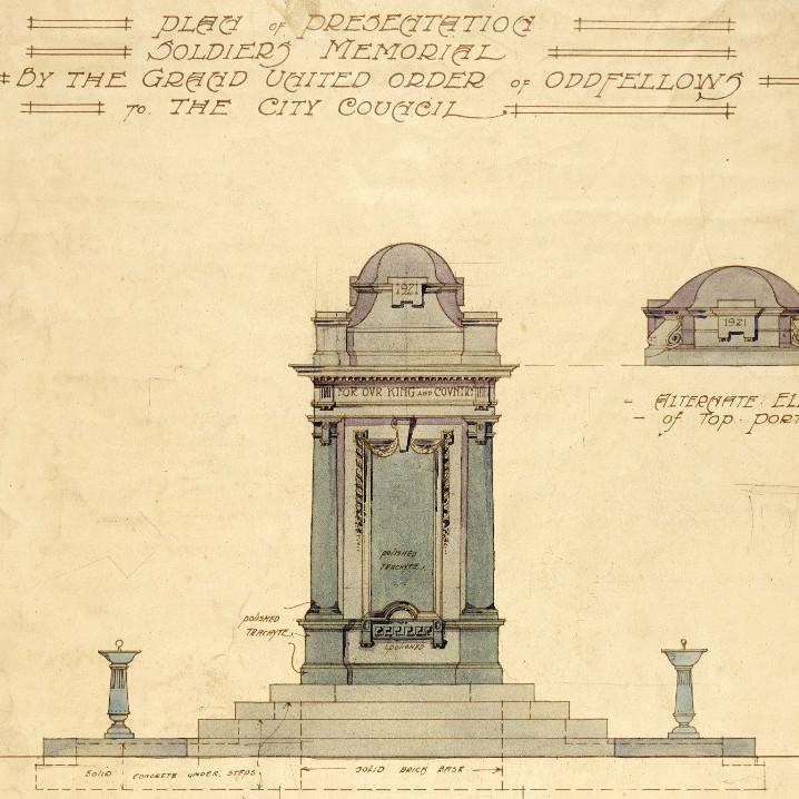 Oddfellows memorial and fountain