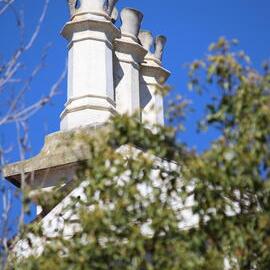 Three ornate chimney pots, Glebe Point Road, Glebe, 2018