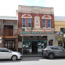 The facade, Dispensary 1908, Glebe Point Road, Glebe, 2021