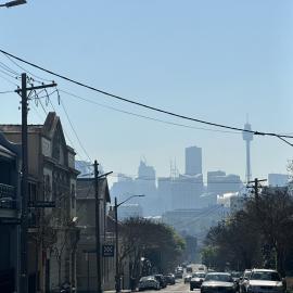 Early morning view towards city, Glebe Point Road, Glebe, 2023