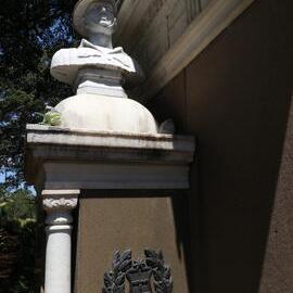 Details on War Memorial in Dr H.J. Foley Rest Park, Glebe, 2017