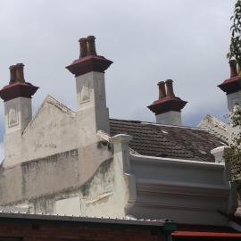Chimney pots on buildings, Glebe Point Road, Glebe, 2018