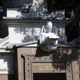 Angelic statue, Glebe War Memorial, Glebe Point Road, Glebe, 2018