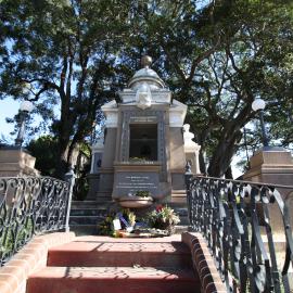 Wreaths laid at Glebe War Memorial, Glebe Point Road, Glebe, 2015