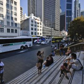 The Bankstown bus and traffic in George Street, bus congestion, Sydney, 2008