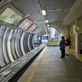 Passengers waiting for the monorail, Monorail Last Day, Sydney, 2013