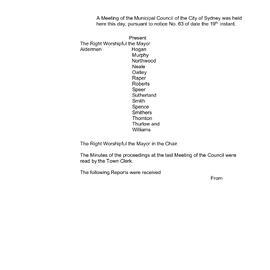 Transcript - Minutes of Council - Meeting no. 0068, 22 Nov 1858 [Municipal Council of Sydney]