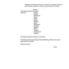 Transcript - Minutes of Council - Meeting no. 0067, 08 Nov 1858 [Municipal Council of Sydney]