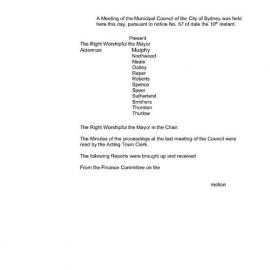 Transcript - Minutes of Council - Meeting no. 0062, 13 Sep 1858 [Municipal Council of Sydney]
