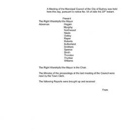 Transcript - Minutes of Council - Meeting no. 0060, 23 Aug 1858 [Municipal Council of Sydney]