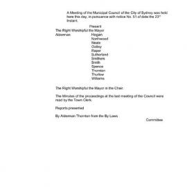 Transcript - Minutes of Council - Meeting no. 0056, 26 Jul 1858 [Municipal Council of Sydney]