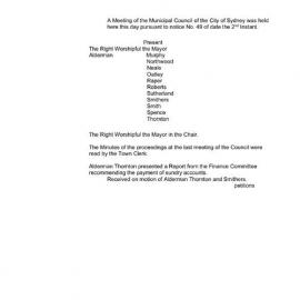 Transcript - Minutes of Council - Meeting no. 0054, 05 Jul 1858 [Municipal Council of Sydney]