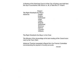 Transcript - Minutes of Council - Meeting no. 0049, 25 May 1858 [Municipal Council of Sydney]