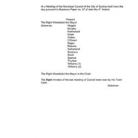 Transcript - Minutes of Council - Meeting no. 0032, 07 Dec 1857 [Municipal Council of Sydney]