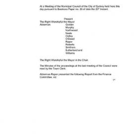 Transcript - Minutes of Council - Meeting no. 0031, 23 Nov 1857 [Municipal Council of Sydney]