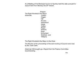 Transcript - Minutes of Council - Meeting no. 0021, 26 Aug 1857 [Municipal Council of Sydney]