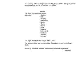 Transcript - Minutes of Council - Meeting no. 0020, 2, 24 Aug 1857 [Municipal Council of Sydney]
