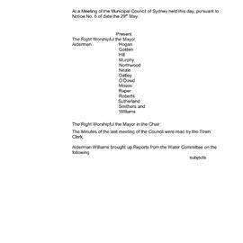 Transcript - Minutes of Council - Meeting no. 0007, 01 Jun 1857 [Municipal Council of Sydney]