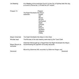 Transcript - Minutes of Council - Meeting no. 0003, 27 Apr 1857 [Municipal Council of Sydney]