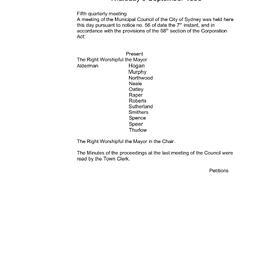 Transcript - Minutes of Council - Meeting no. 0061, 2, 09 Sep 1858 [Municipal Council of Sydney]
