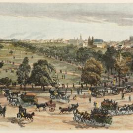 Engraving - Hyde Park Sydney, 1886