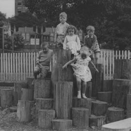 Waratah Street Reserve playground in Waratah Street Rushcutters Bay, 1953
