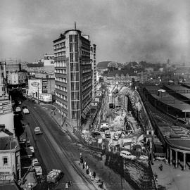 Looking southerly along Elizabeth Street and Chalmers Street Surry Hills, 1940s