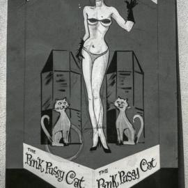 Pink Pussy Cat club sign Darlinghurst Road Darlinghurst, 1963