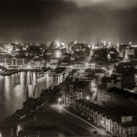 Circular Quay at night, 1938