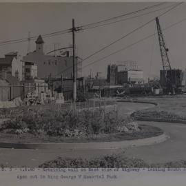 View south near Circular Open Cut from King George V Memorial Park Cumberland Street The Rocks, 1940