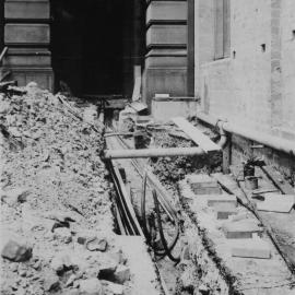 Connecting the Town Hall organ to electric power, Sydney Town Hall, Druitt Street, 1933