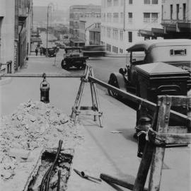 Connecting the Town Hall organ to electric power, Sydney Town Hall, Druitt Street, 1933