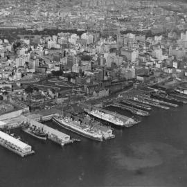 Aerial view of Sydney, looking south east from Darling Harbour to Darlinghurst, 1937