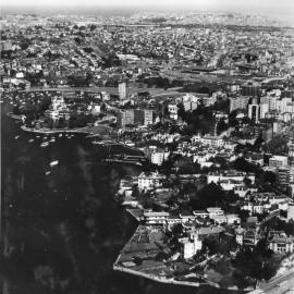 Aerial view of Elizabeth Bay, 1937