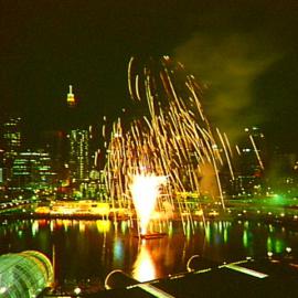 Australia Day fireworks display, Darling Harbour, 1989