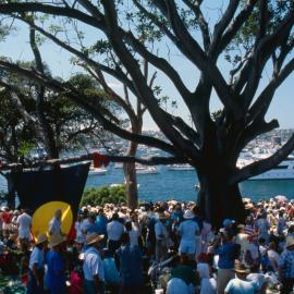 Crowd at Australia Day Celebrations, Mrs Macquarie's Chair Sydney, 1988
