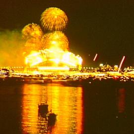 Sydney Harbour Bridge fireworks, Australia Day, 1988