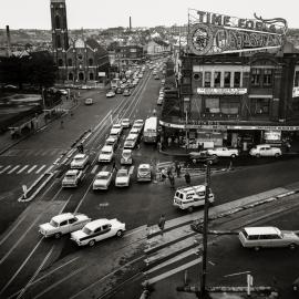 Traffic at Taylor Square Darlinghurst, 1961