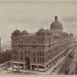 View from Town Hall, Queen Victoria Market Building (QVB), Druitt and George Streets Sydney, 1898