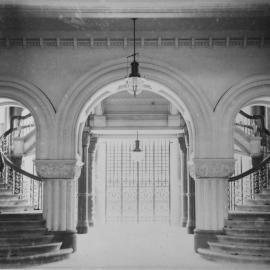 Ground floor interior, Queen Victoria Market Building (QVB), George and York Streets Sydney, 1898.
