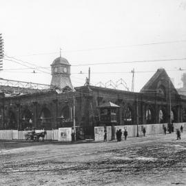 New Belmore Market being demolished, Hay Street Haymarket, 1913
