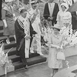 HM Queen Elizabeth II and the official party