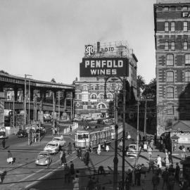 View east along Alfred Street Sydney, circa 1955