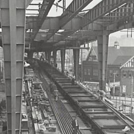 Circular Quay bridge under construction