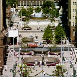 Martin Place pedestrian plaza, Castlereagh Street Sydney, 1980s
