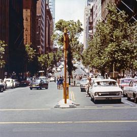 Traffic in Martin Place, George Street Sydney, 1960s