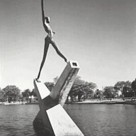 Kippax lake fountain and sculpture, Moore Park, 1968