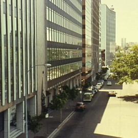 Macquarie St looking north from the Cahill Expressway overbridge